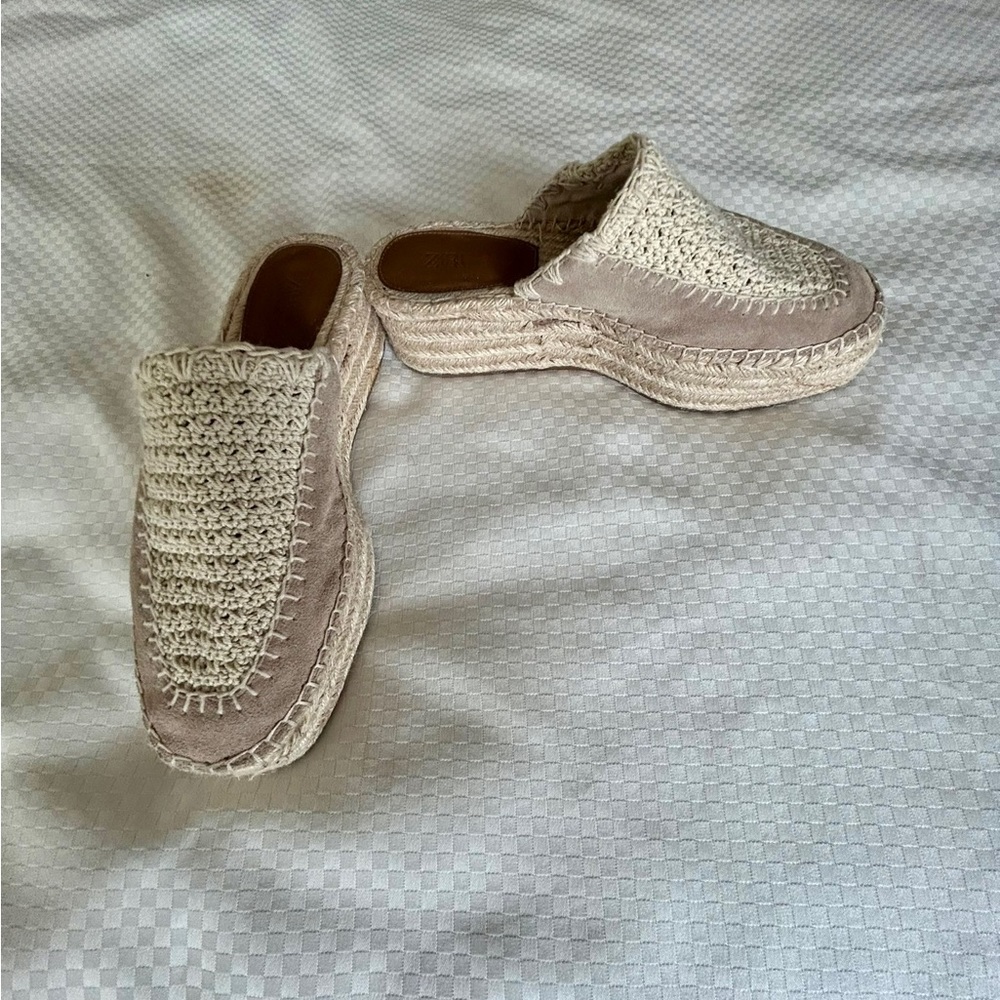 ZARA Suede Clogs Size 8